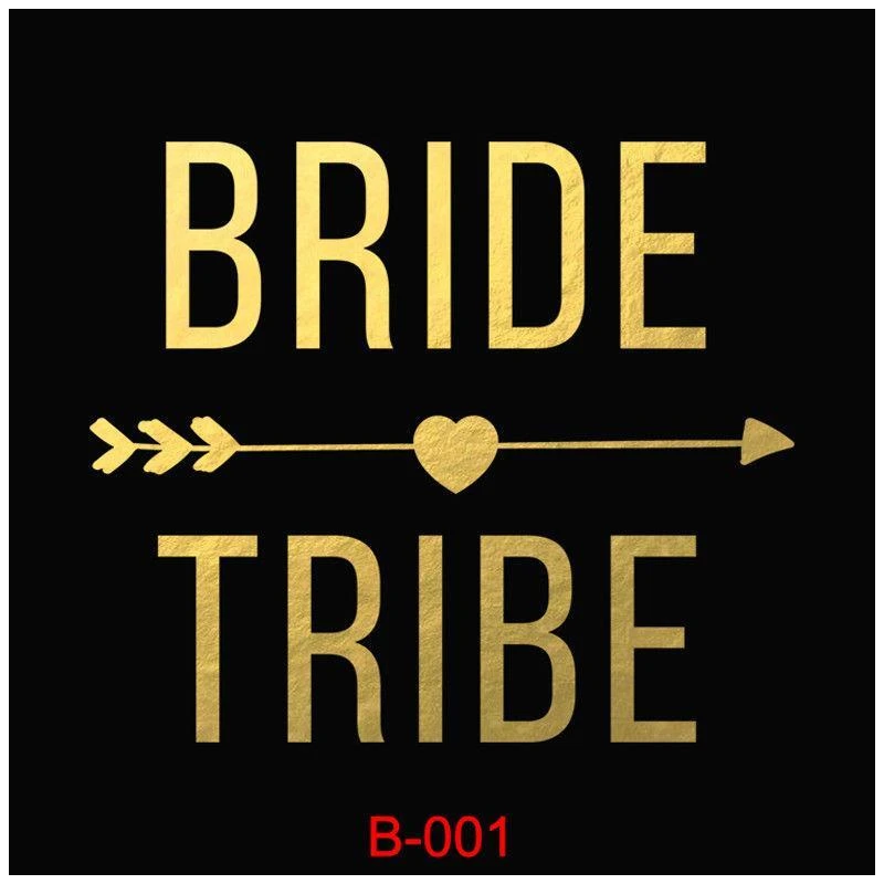 Προσωρινά Χρυσά Τατουάζ Σώματος για Bachelorette Party - Team Bride